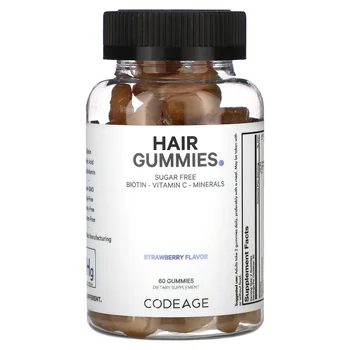 Hair Gummies, Sugar Free, Strawberry, 60 Gummies