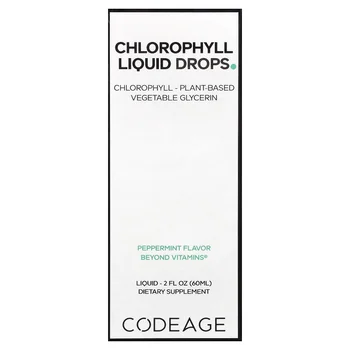 Chlorophyll Liquid Drops, Peppermint, 2 fl oz (60 ml)