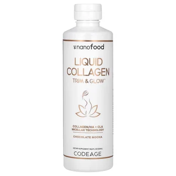 Nanofood, Liquid Collagen, Trim & Glow, Chocolate Mocha, 15.22 fl oz (450 ml)