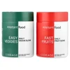 Easy Veggies Daily Veggie Blend / Fast Fruits Daily Fruit Blend, 2 Bottles, 90 Capsules Each