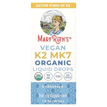 Organic Vegan K2 MK7 Liquid Drops, Unflavored, 1 fl oz (30 ml)