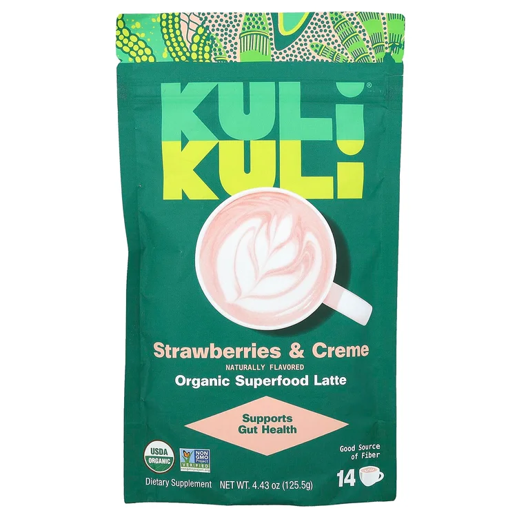 Organic Superfood Latte, Strawberries & Creme, 4.43 oz (125.5 g) image 1