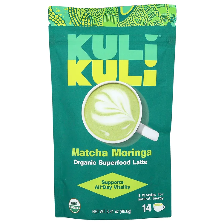 Organic Superfood Latte, Matcha Moringa, 3.41 oz (96.6 g) image 1