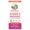 Organic Vitamin A Liquid Drops, Unflavored, 750 mcg, 1 fl oz (30 ml)