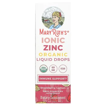 Organic Ionic Zinc Liquid Drops, Strawberry Lemon, 3 mg, 4 fl oz (120 ml)