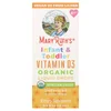 Organic Infant & Toddler Vitamin D3 Liquid Drops, 6 Months+, Unflavored, 0.5 fl oz (15 ml)