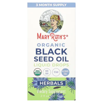 Organic Black Seed Oil, Liquid Drops, 600 mg, 2 fl oz (60 ml)