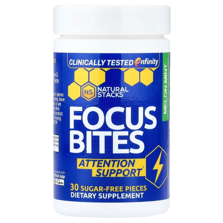 Focus Bites, Melon-Mint, 30 Sugar-Free Pieces image 1