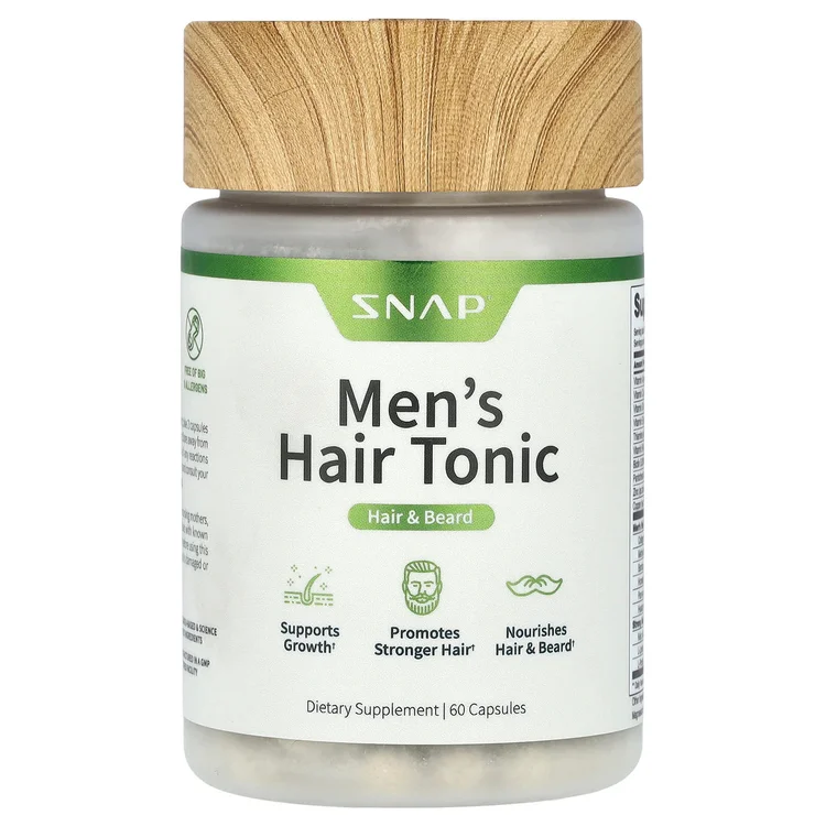 Men's Hair Tonic, Hair & Beard, 60 Capsules image 1