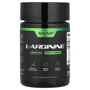 L-Arginine, Caffeine-Free, 60 Capsules