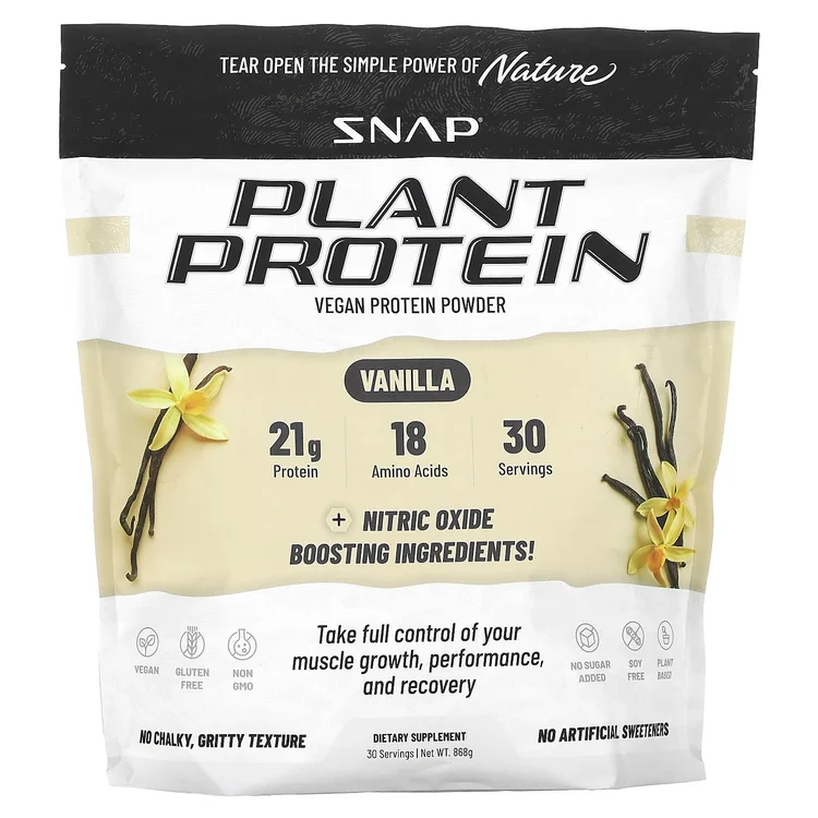 Plant Protein with Nitric Oxide Booster, Vanilla, 868 g image 1