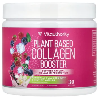 Plant Based Collagen Booster, A Hint of Vanilla, 4.58 oz (130 g)