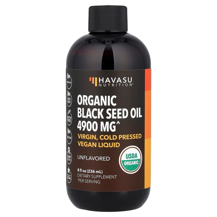 Organic Black Seed Oil, Unflavored, 8 fl oz (236 ml) image 1