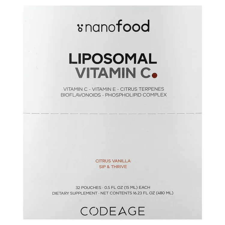 Nanofood, Liposomal Vitamin C, Citrus Vanilla, 32 Pouches, 0.5 fl oz (15 ml) Each image 1