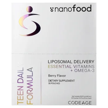 Nanofood, Teen Daily Formula, Berry, 30 Pouches, 0.5 fl oz (15 ml) Each