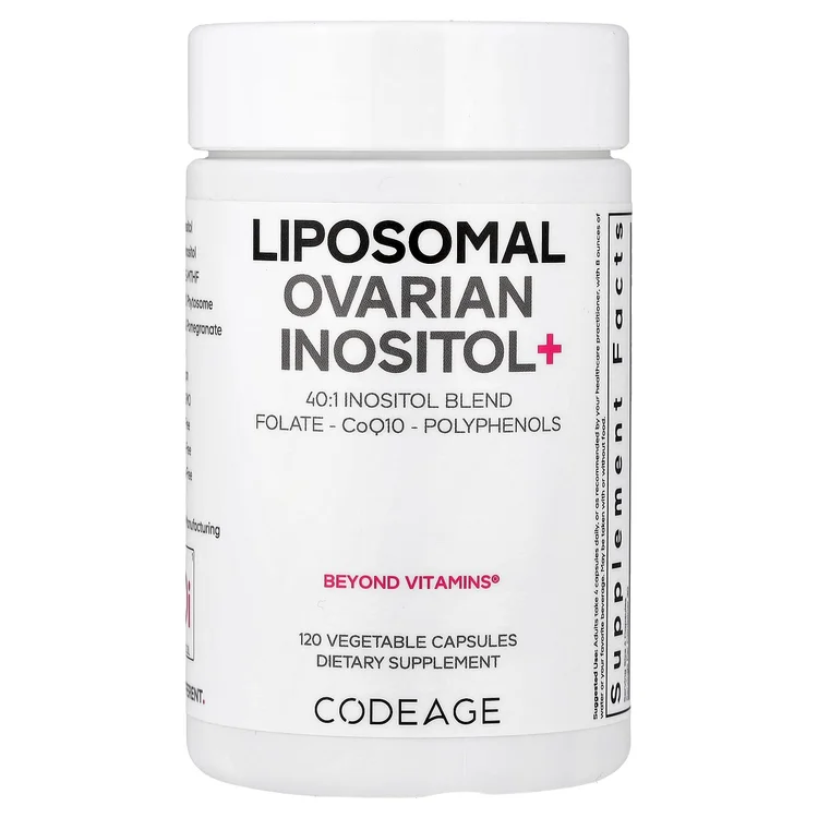 Liposomal Ovarian Inositol+, 120 Vegetable Capsules image 1