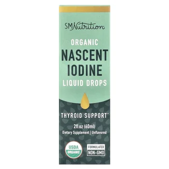 Organic Nascent Iodine Liquid Drops, Unflavored , 2 fl oz (60 ml)