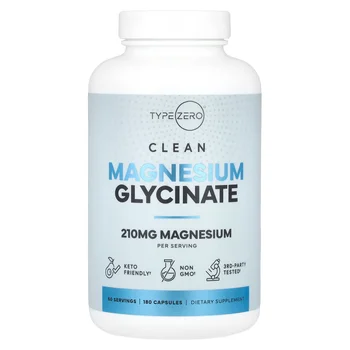 Clean, Magnesium Glycinate, 180 Capsules (70 mg per Capsule)