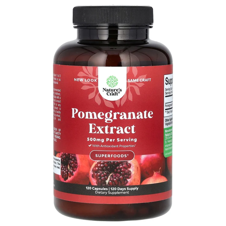 Pomegranate Extract , 500 mg , 120 Capsules image 1
