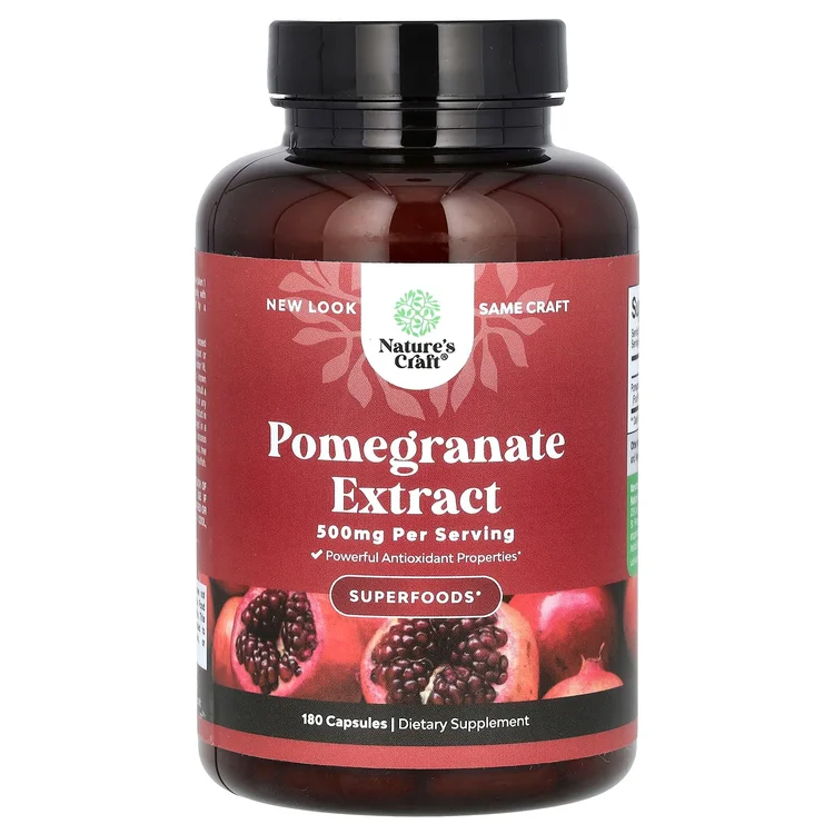 Pomegranate Extract , 500 mg , 180 Capsules image 1