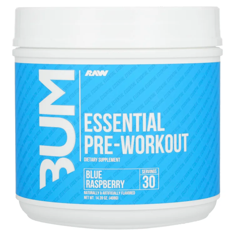 Bum, Essential Pre-Workout, Blue Raspberry, 14.39 oz (408 g) image 1