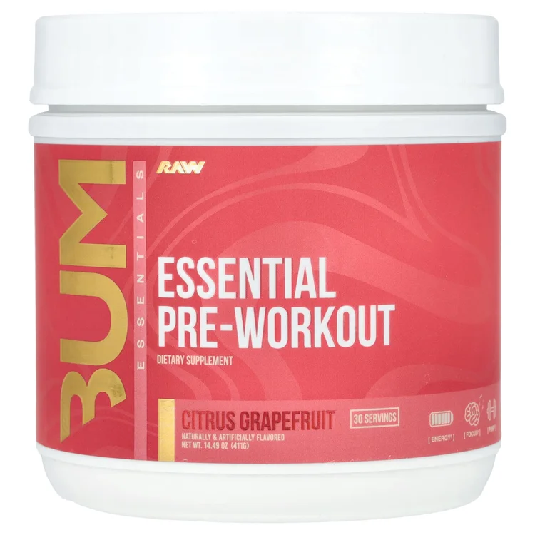 Bum Essentials, Essential Pre-Workout, Citrus Grapefruit , 14.49 oz (411 g) image 1