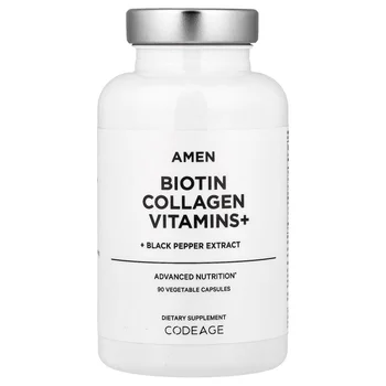 Amen, Biotin Collagen Vitamins+, 90 Vegetable Capsules