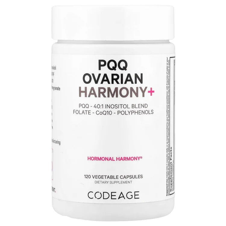 PQQ Ovarian Harmony+ , 120 Vegetable Capsules image 1