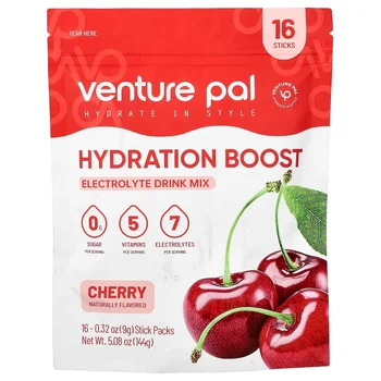 Hydration Boost, Electrolyte Drink Mix, Cherry, 16 Sticks, 0.32 oz (9 g) Each