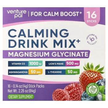 Calming Drink Mix+, Magnesium Glycinate, Mixed Berry, 16 Stick Packs, 0.14 oz (4 g) Each