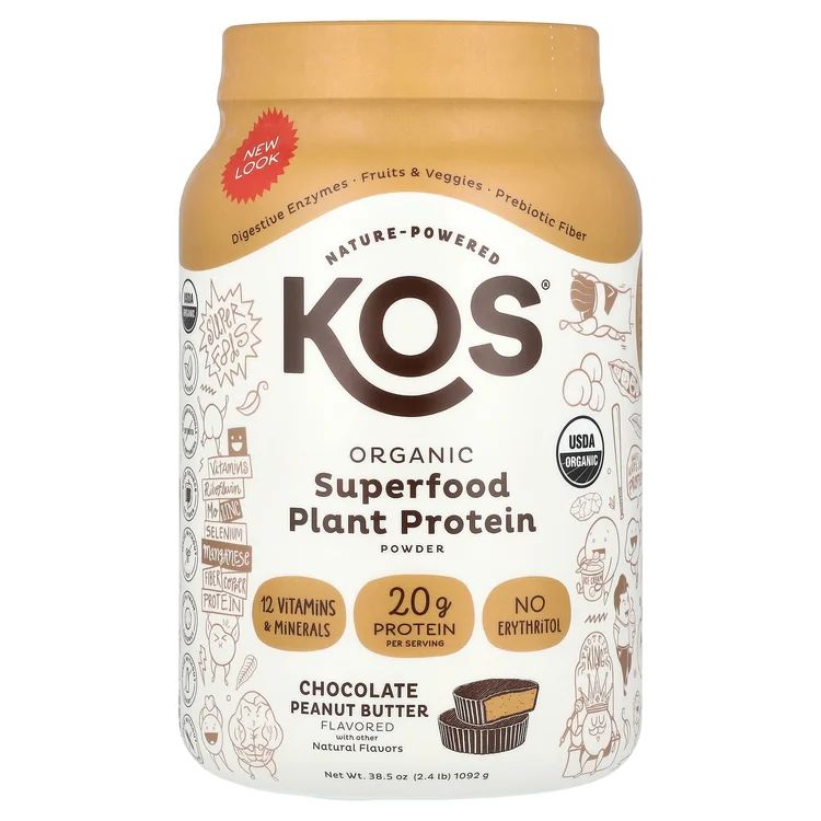 Organic Superfood Plant Protein Powder, Chocolate Peanut Butter, 2.4 lb (1,092 g) image 1