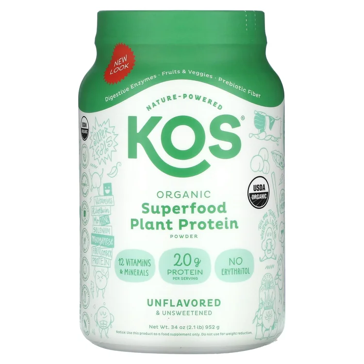 Organic Superfood Plant Protein Powder, Unflavored & Unsweetened, 2.1 lb (952 g) image 1