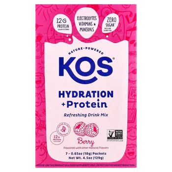 Hydration + Protein, Refreshing Drink Mix, Berry, 7 Packets, 0.65 oz (18 g) Each