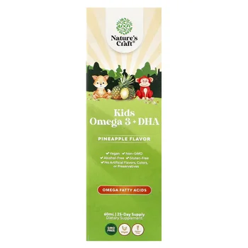 Kids Omega 3 + DHA, Pineapple, 2 fl oz (60 ml)