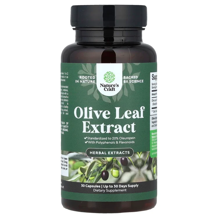 Olive Leaf Extract, 750 mg, 30 Capsules image 1