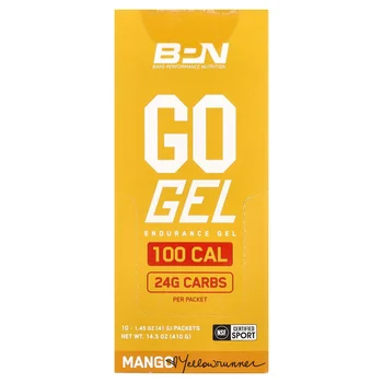 Go Gel, Endurance Gel, Mango, 10 Packets, 1.45 oz (41 g) Each