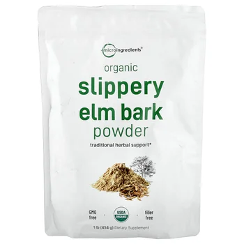 Organic Slippery Elm Bark Powder , 1 lb (454 g)