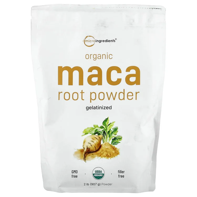 Organic Maca Root Powder, 2 lb (907 g) image 1