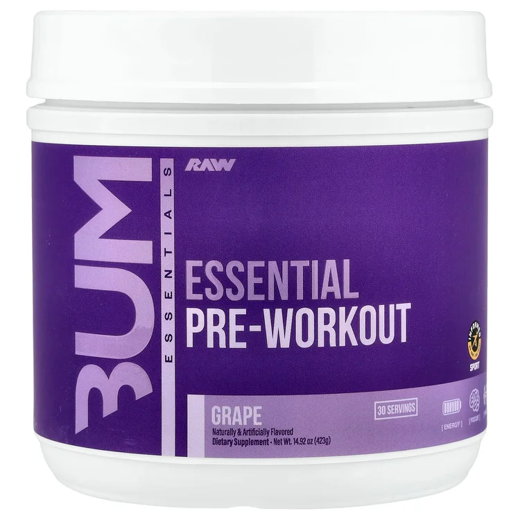 Bum Essentials, Essential Pre-Workout, Grape, 14.92 oz (423 g) image 1