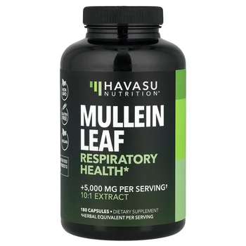Mullein Leaf, 180 Capsules (500 mg per Capsule)