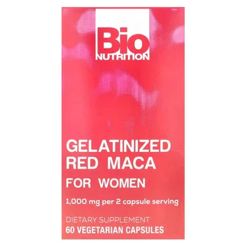 Gelatinized Red Maca For Women, 60 Vegetarian Capsules (500 mg per Capsule)