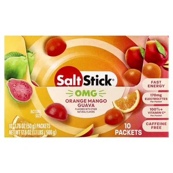 Energy Gummies, Orange Mango Guava, 10 Packets, 1.76 oz (50 g) Each