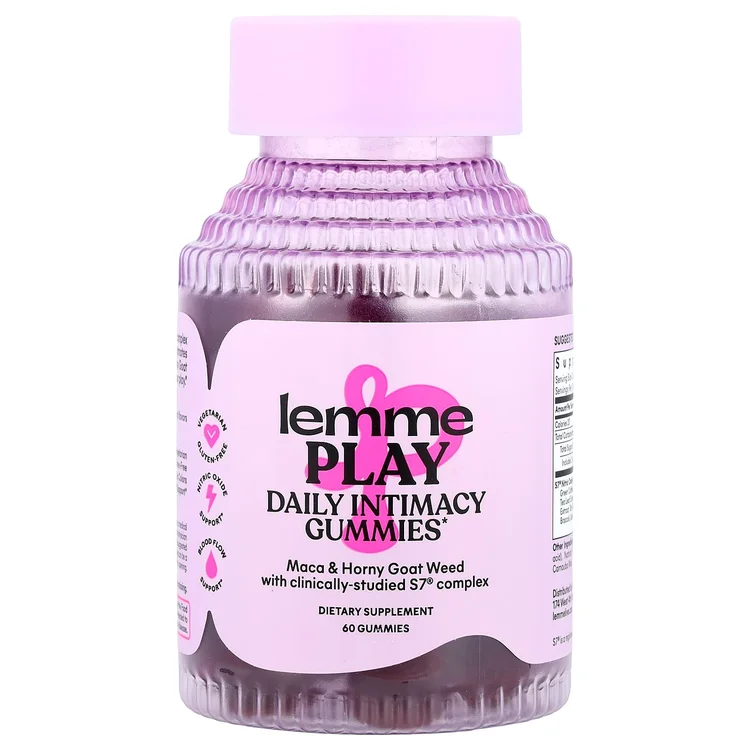 Play, Daily Intimacy Gummies, Cherry, 60 Gummies image 1