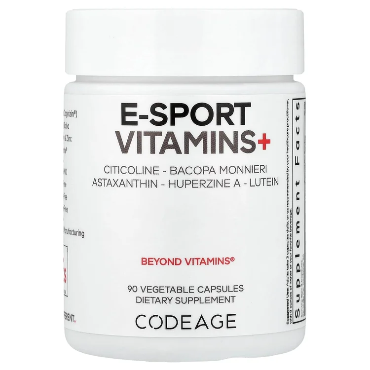 E-Sport Vitamins+, 90 Vegetable Capsules image 1