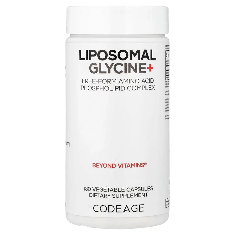 Liposomal Glycine+, 180 Vegetable Capsules (500 mg per Capsule) image 1