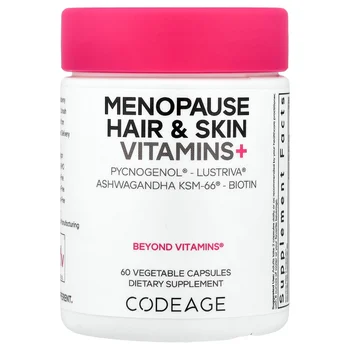 Menopause Hair Skin Vitamins+, 60 Vegetable Capsules