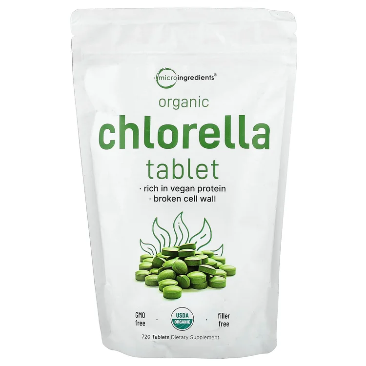 Organic Chlorella Tablet, 720 Tablets (0.5 g per Tablet) image 1