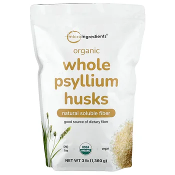 Organic Whole Psyllium Husks, 3 lb (1,360 g)