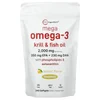 Mega Omega-3 Krill & Fish Oil With Phospholipids & Astaxanthin, Lemon, 240 Softgels image 1