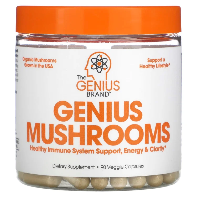 Genius Mushrooms, 90 Veggie Capsules image 1